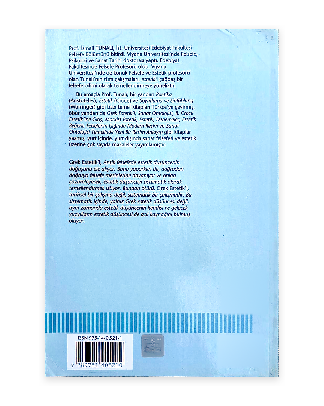 Grek Estetik’i – İsmail Tunalı